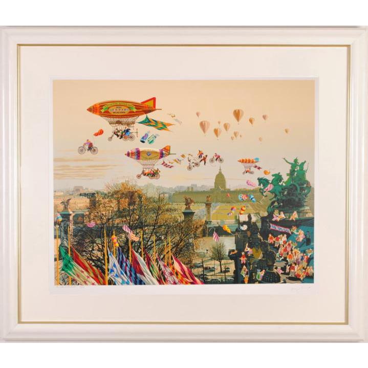 ヒロ・ヤマガタ 家路 インテリア 絵画 パリ 風景画 フランス シルク