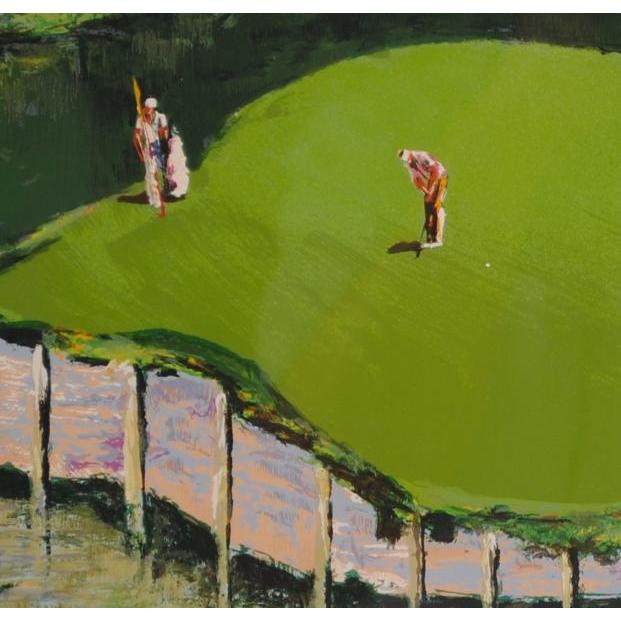 ゴルフ 絵画 シルクスクリーン 版画 マーク・キング 「TPCソーグラス17