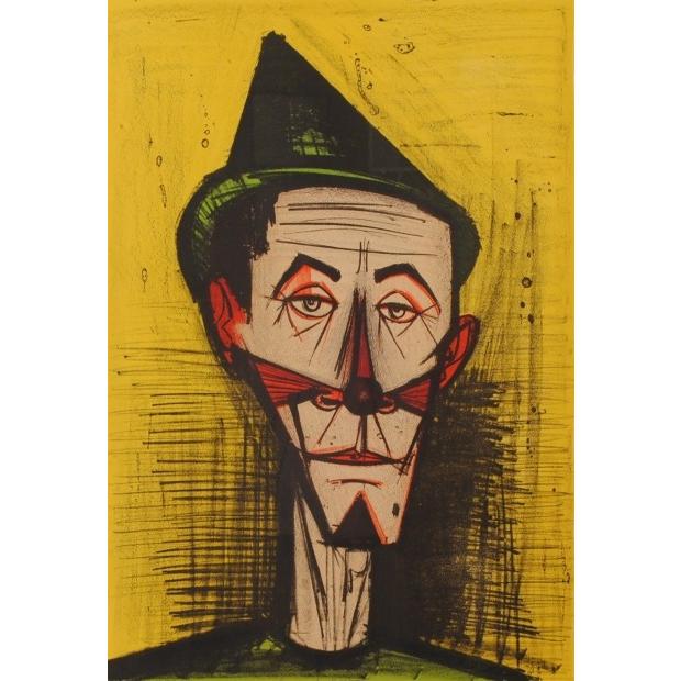 ピエロ 絵画 道化師 人物画 リトグラフ 版画 ベルナール・ビュッフェ