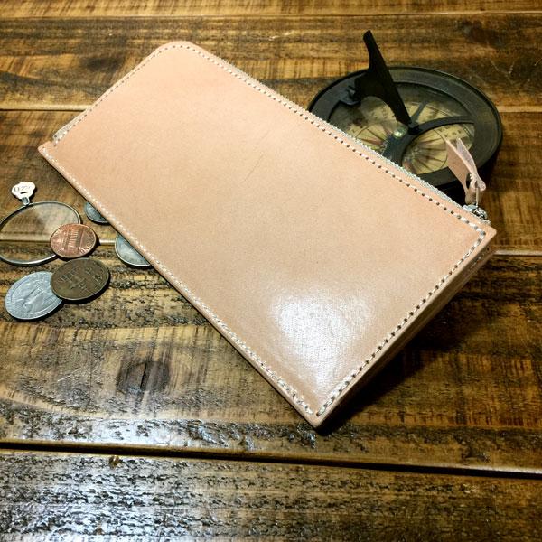 栃木レザー L字ファスナー ロングウォレット 長財布 ヌメ革 レザー