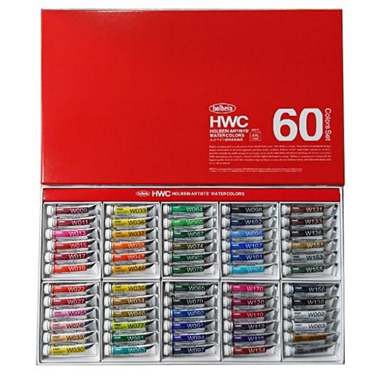 ホルベイン ホルベイン透明水彩絵具 60色セット 2号チューブ : 額縁