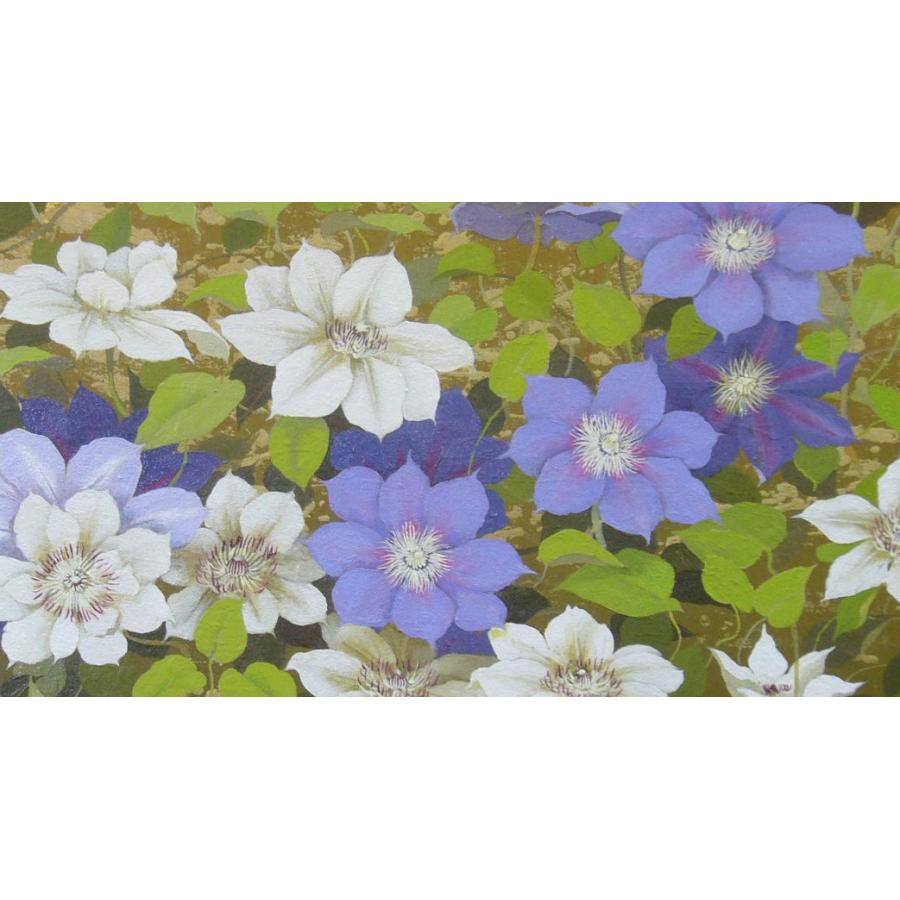 絵画 油絵 田浦信勝 肉筆油絵 静物画 クラマチス テッセン 特別寸法