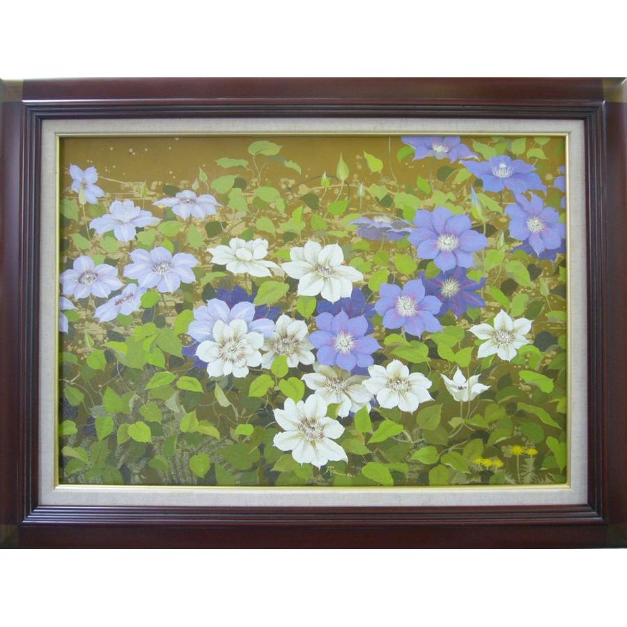 絵画 油絵 田浦信勝 肉筆油絵 静物画 クラマチス テッセン 特別寸法