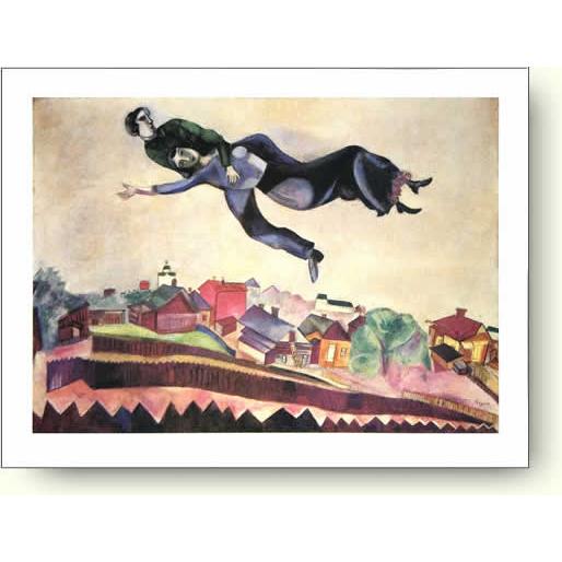 出荷区分D】アートポスター マルク・シャガール 町の上, 1924年 Marc