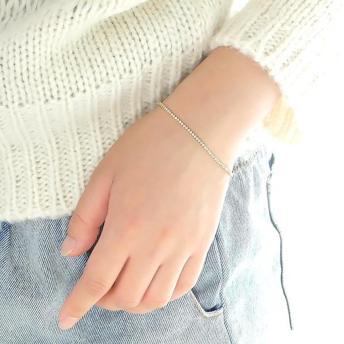 ゴールド ダイヤモンド 0.5カラット ブレスレット ブレス 0.5ct 送料