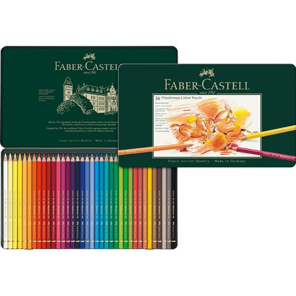 ファーバーカステル 色鉛筆セット ポリクロモス色鉛筆 36色 缶入 FABER