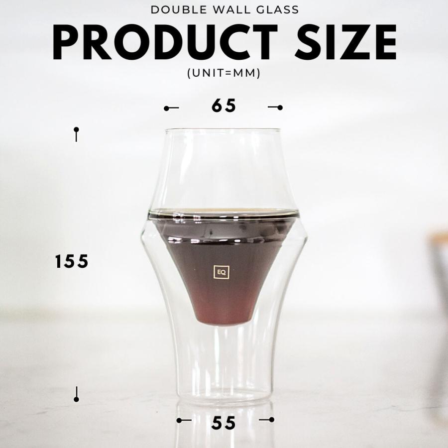 KURUVE EQ断熱ガラス 各1個セット ダブルウォールグラス EQ Glass