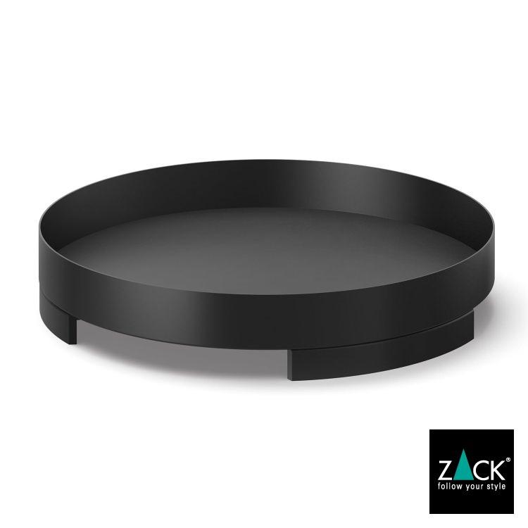 ZACK トレイ ブラック 黒 トレー 丸 お盆 小物置き 卓上 収納 コスメ