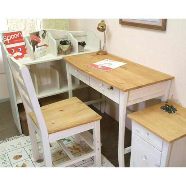 フレンチカントリー家具 カントリー学習机 幅105cmミルキーバレンシア