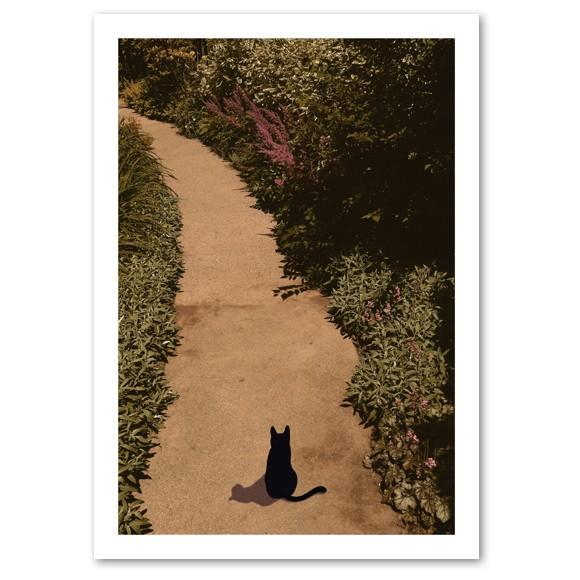シルエットキャット 『Garden』 ポスター A2サイズ ネコ ねこ 猫