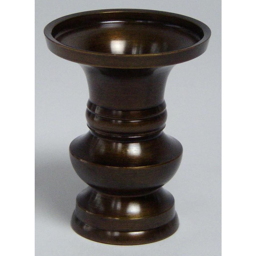 真鍮製 花立上丸色付2.5号/仏具用品_メモリアル_天台宗_日蓮宗_曹洞宗_