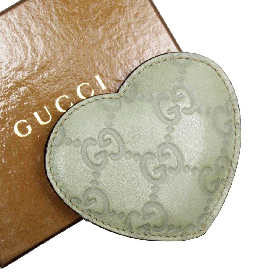 GUCCI（グッチ） 手鏡・コンパクト レザー/ミラー グリーン : ブランド