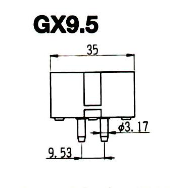JP100V500W/G-D ハロゲンランプ （丸茂電機製） 口金：GX9.5 : プロ用