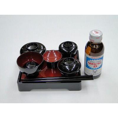 お膳・霊具膳/普及型プラスチック製御膳（黒・内朱）コンパクトサイズ