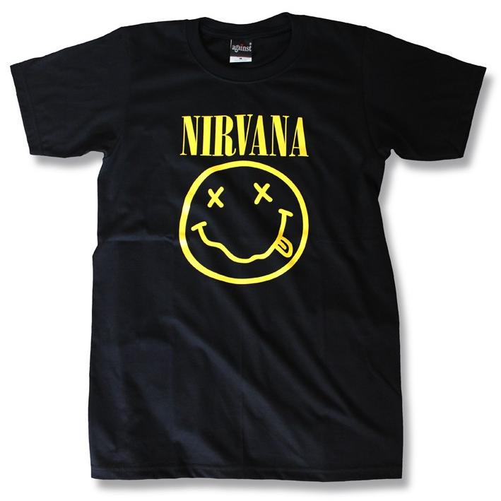 ニルバーナ tシャツ Nirvana ロックtシャツ バンドtシャツ ニコちゃん