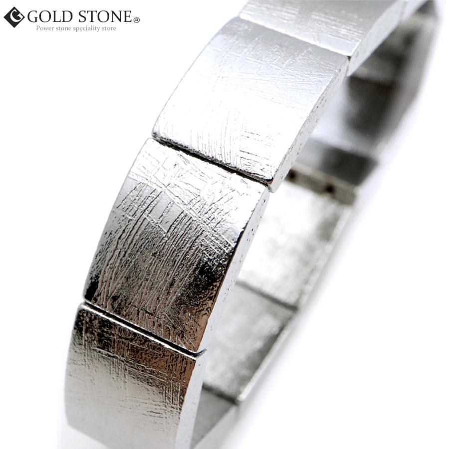 GOLD STONE ギベオン 隕石 バングル 鑑別書付き ブレスレット 幅12mm