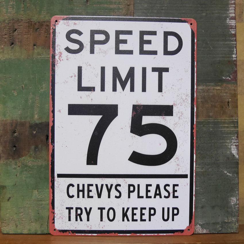 SPEED LIMIT 75 アメリカン サインボード A4 インテリア 速度制限75
