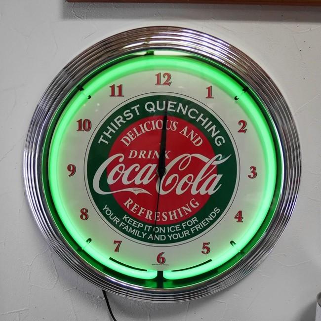 Coca Cola（コカコーラ） ネオンクロック 掛け時計 COCA COLA NEON