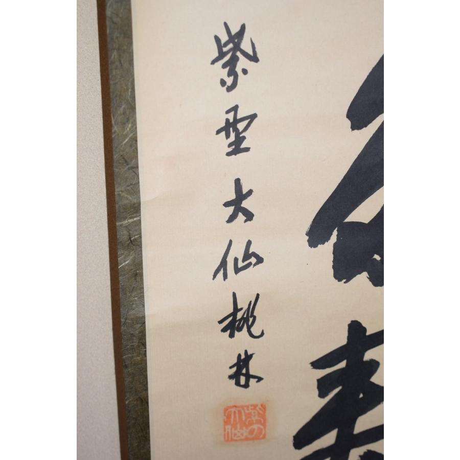 茶道具 掛軸 大徳寺 大仙院 尾関 桃林 「青松多寿色」 掛け軸 01-5201