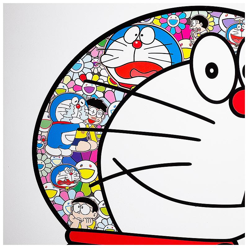 村上隆 おすわりドラえもん〜おーいのび太くん 特注アクリル額装 直筆