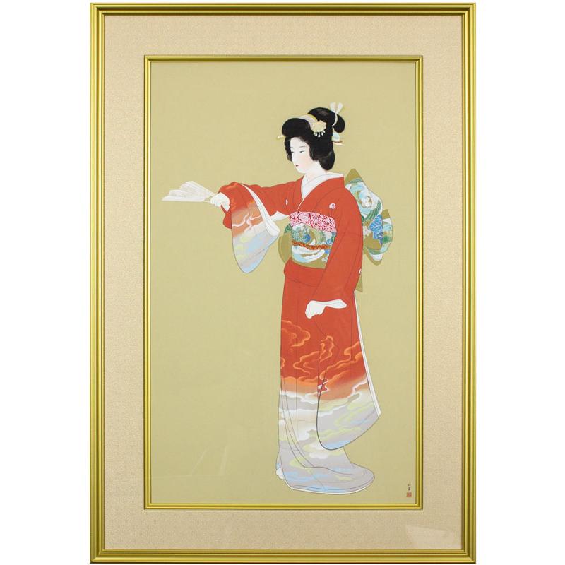 上村松園 「 序の舞 」 シルクスクリーン 版画 版画 日本画 絵画 名画