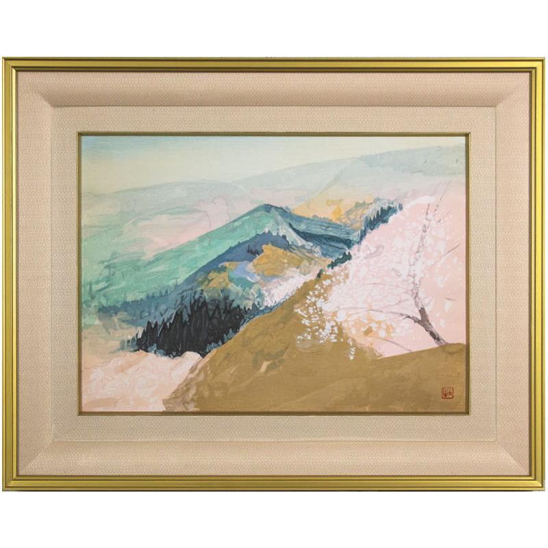 奥村土牛 「 吉野懐古 」 リトグラフ 版画 絵画 日本画 巨匠 日本の