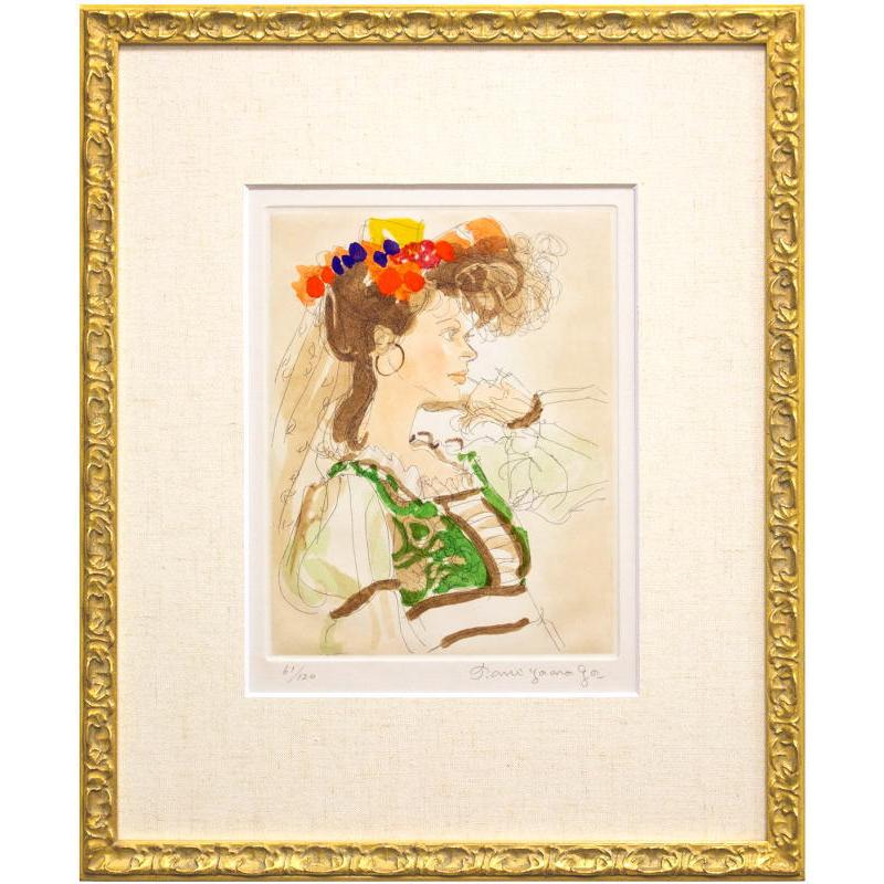 宮永岳彦 水彩画 チャーターナイト記念 1984年 宮永岳彦 水彩画