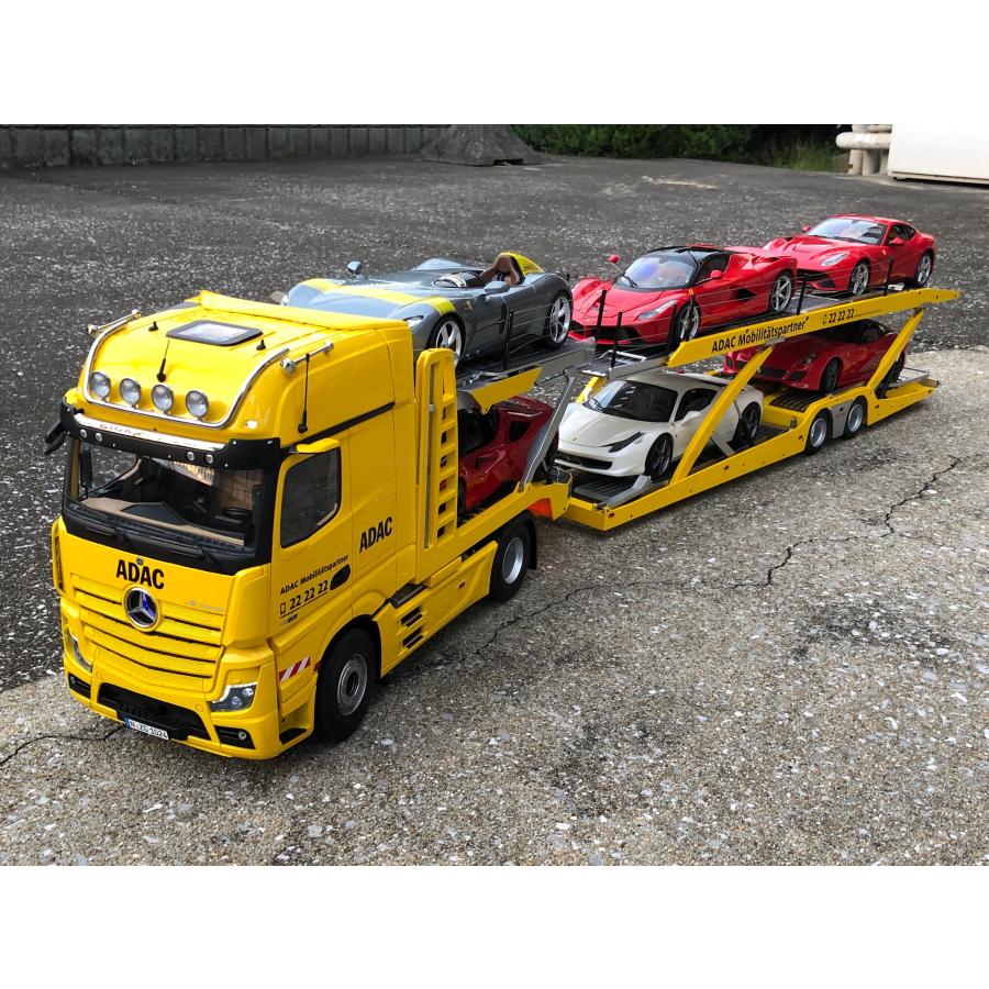 限定品 NZG 1/18 Mercedes Benz Actros Gigaspace + Lohr car
