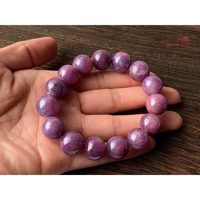 ルビー ブレスレット 天然石 パワーストーン 宝石の女王 13mm nsw-311