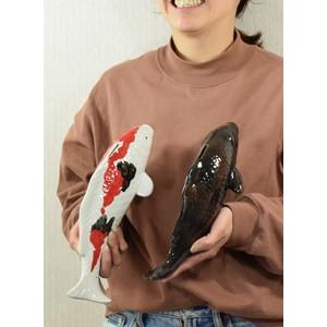 Nishikigoi 陶器製の錦鯉の貯金箱 置物 オブジェ ニシキゴイ : DECOR