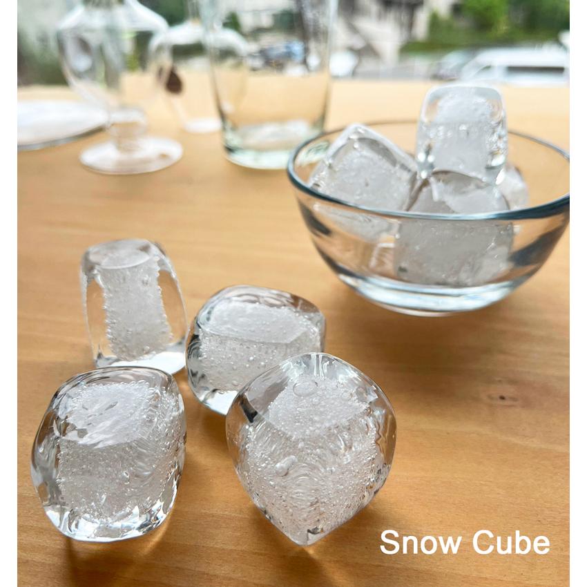 スノーキューブ Snow Cube 船山理也子 氷 ペーパーウェイト ガラス