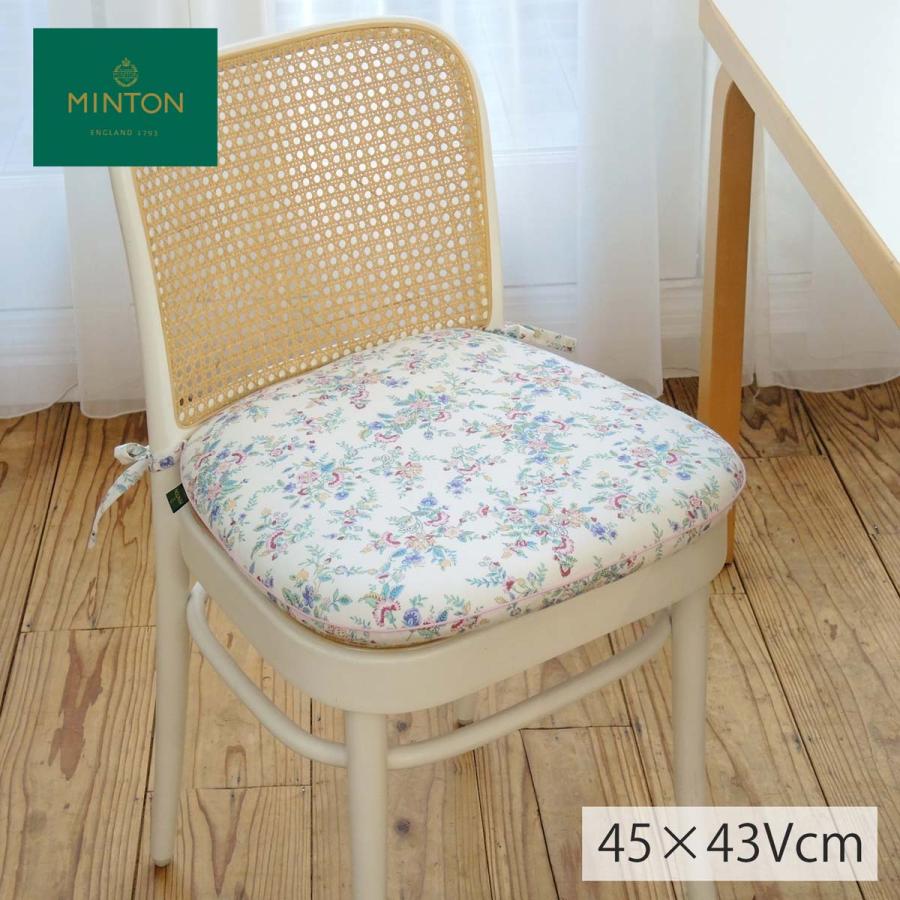 ダイニングシートクッション MINTONミントン ハドンフラワーパス 45