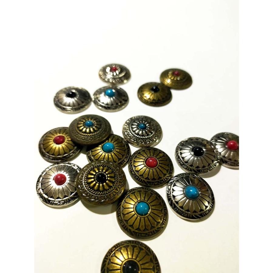 ネジ式ボタン コンチョ 金具 カシメ 幅20mm 1個入 : 梅工房 - 通販
