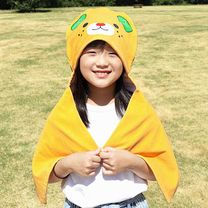 西染工(株) みきゃんフード付タオル≪熨斗対応不可≫ 愛媛のゆるキャラ
