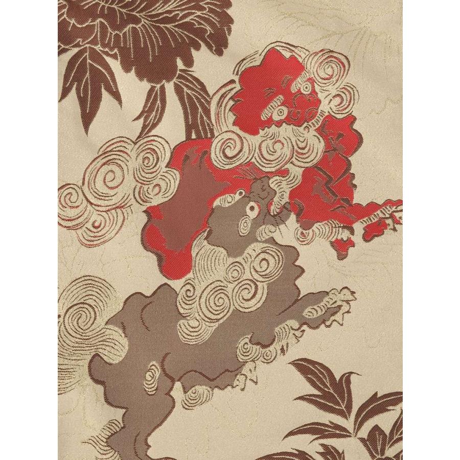 おりびと｜唐獅子牡丹柄の七五三着物レンタルフルセット（ベージュ系