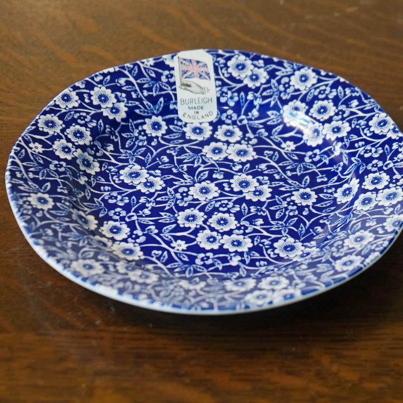 Calico ブルーキャリコ バーレイ社 プレート19cm 皿 イギリス製 送料