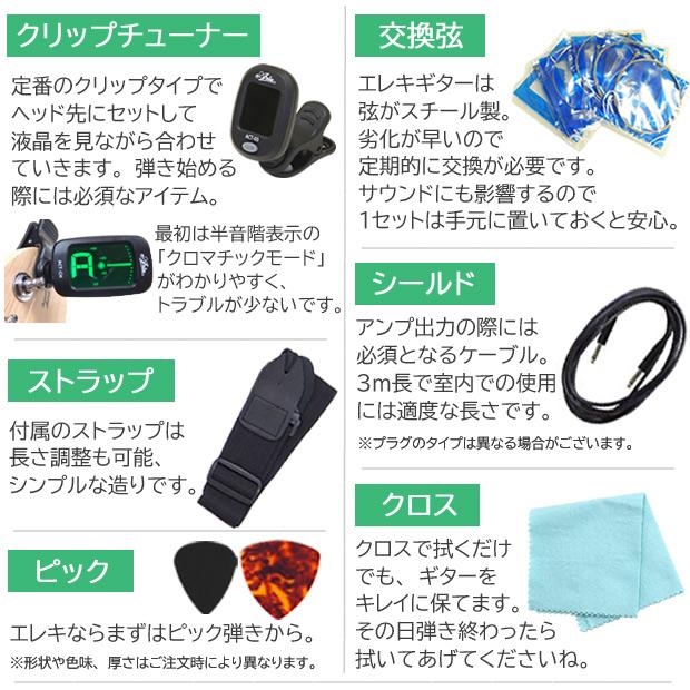 Aria Proll エレキギター 初心者セット(左利き) Legend LST-Z/LH 9点