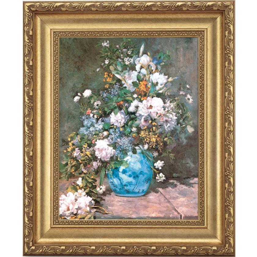 ルノワール 春の花束 春の花 4号 立体複製名画 美術品 レプリカ 絵画
