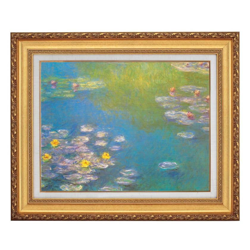 モネ 睡蓮 10号 立体複製名画 額付き 壁掛け 有名画家 大きい リビング