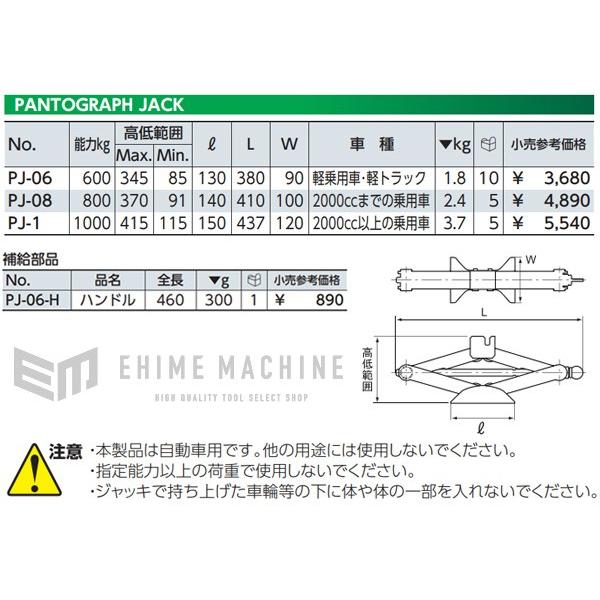 KTC パンタグラフジャッキ PJ-1 : エヒメマシン Yahoo!ショッピング店