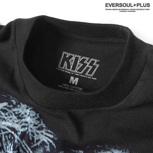 KISS キッス ロンT 長袖 Tシャツ メンズ 袖プリント 厚手