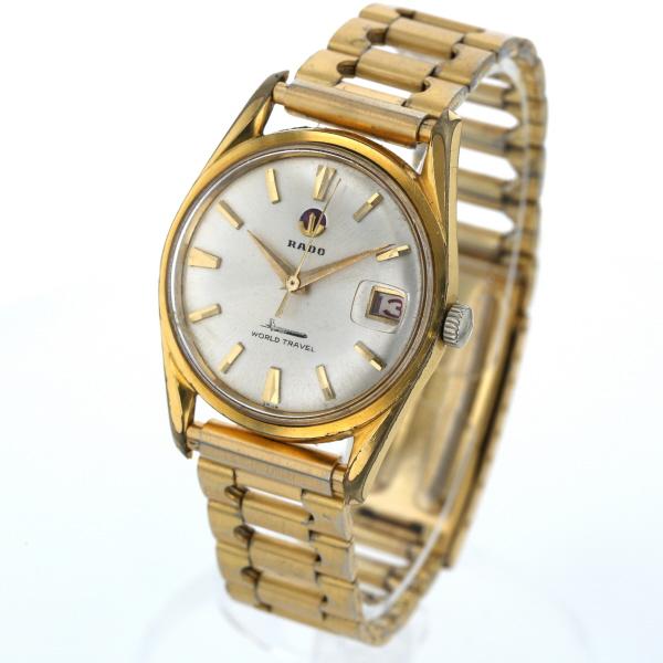 ラドー RADO ワールドトラベル デイト 自動巻式 シャンパンゴールド
