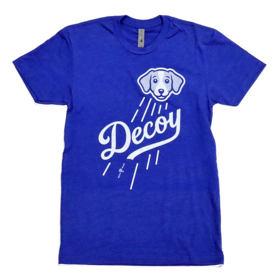 50%OFFセール】MLB 大谷 翔平 デコピン Decoy Tシャツ ブルー 青 犬
