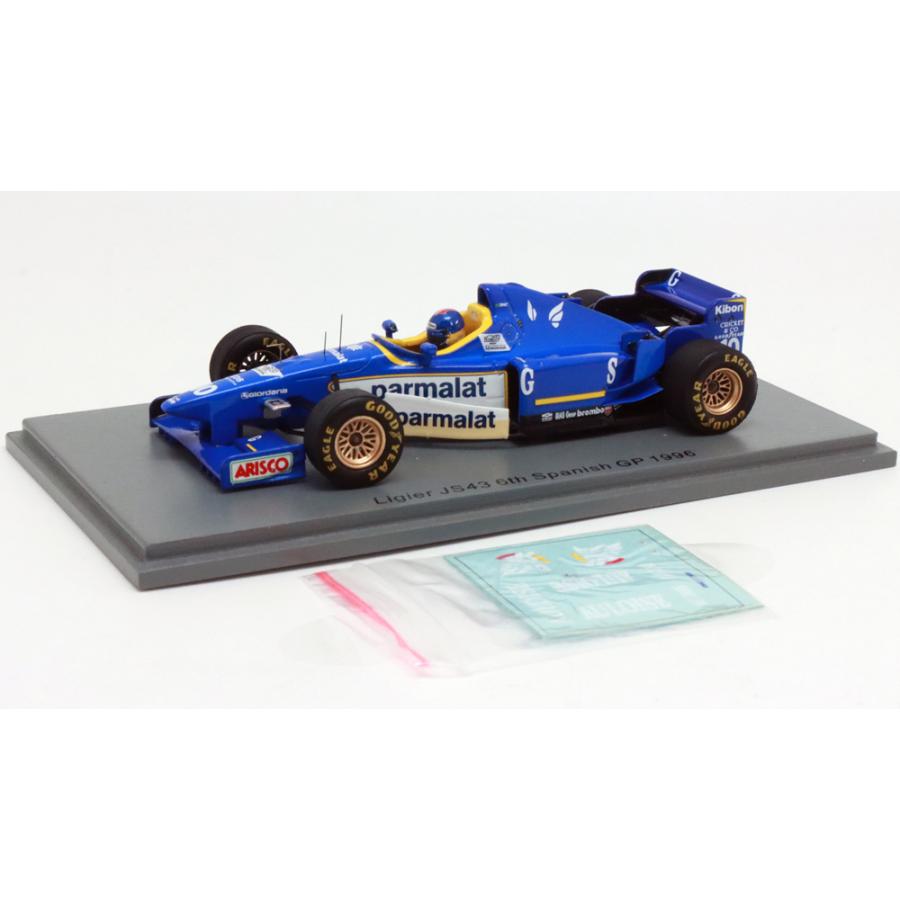 スパーク 1/43 リジェ JS43 1996年 スペインGP 6位 ペドロ ディニス