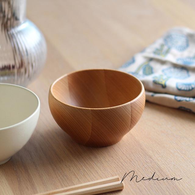 木のぽってりボウル ビーチ ぶな M(お椀 木製 おしゃれ 汁碗 茶碗 食器