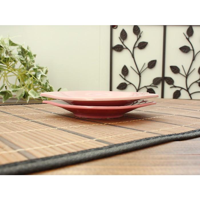 ピンク花びらプレート(洋食器 プレート 小皿 取り皿 デザート皿 茶托