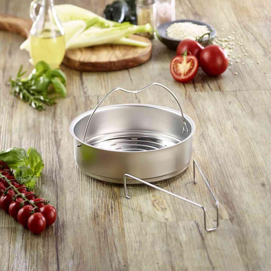 Fissler（フィスラー） 公式 穴あき蒸し器 22cm 三脚付き ドイツ製