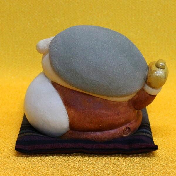 七福神 置物 日本製陶器 常滑焼【いっひっひ大黒(座布団付き)O-274