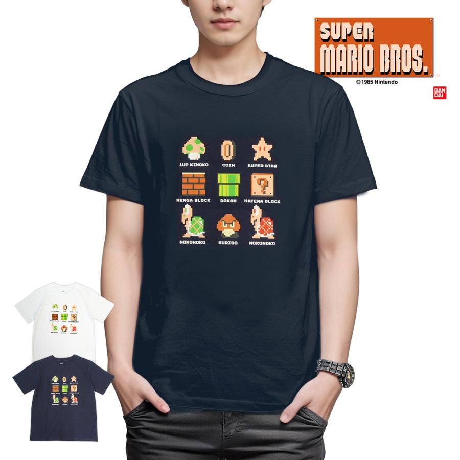 任天堂（Nintendo） スーパーマリオ ブラザーズ Tシャツ メンズ マリオ