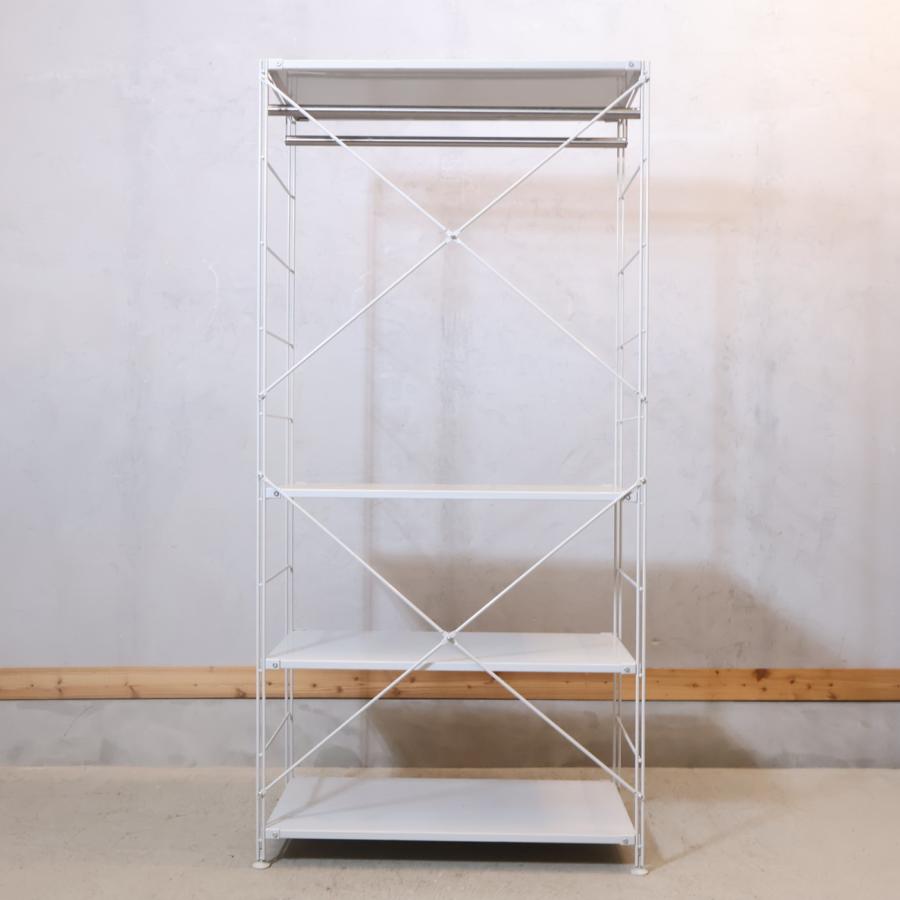 無印良品 MUJI スチールユニットシェルフ ワードローブバー付